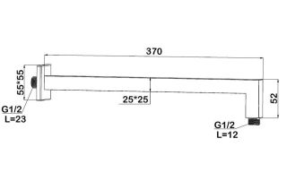 Кронштейн для верхнего душа Swedbe Platta 5509B чёрный